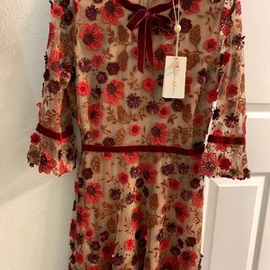 NWT for love and lemons beatrice swing mini dress